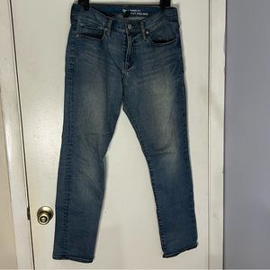 Mens Gap Medium Wash Skinny Fit Jeans with Stretch 33x32